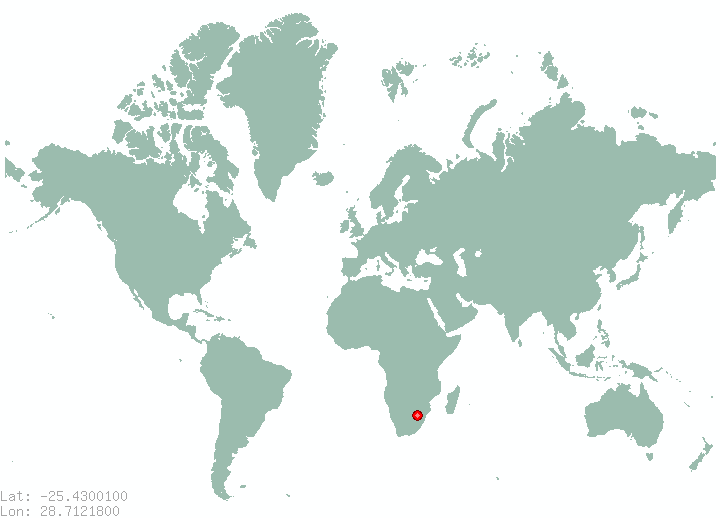 Kwamhlanga in world map