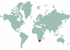 South Africa in world map